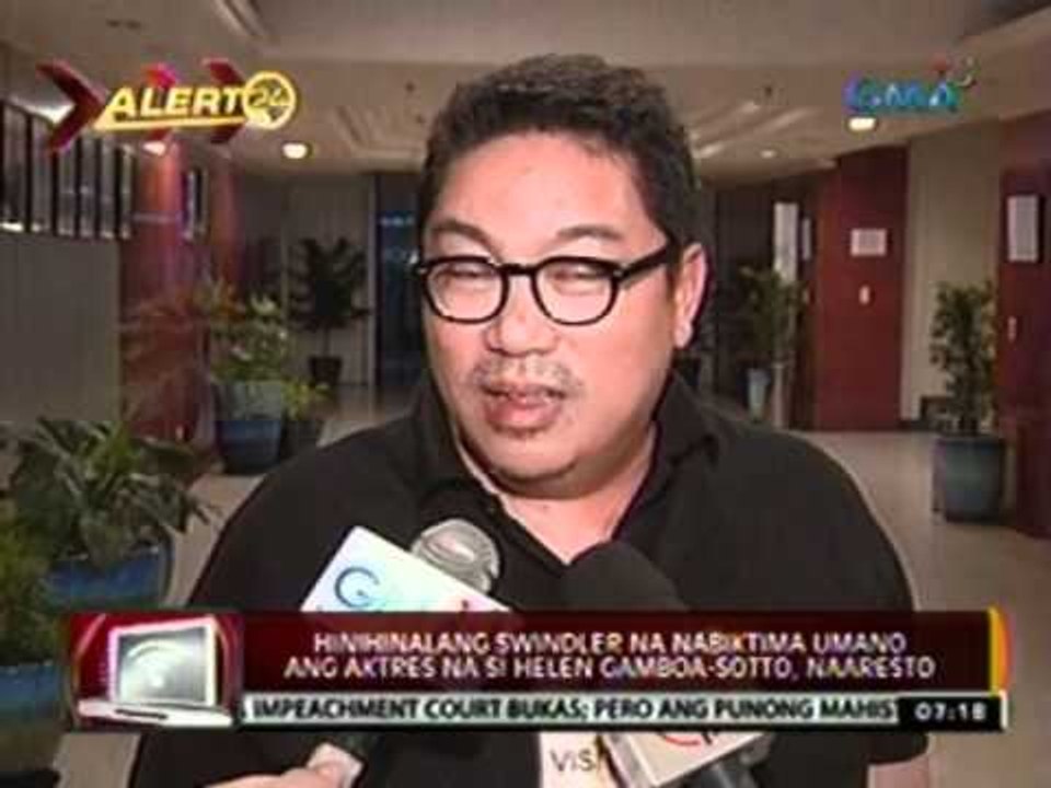 24 Oras: Hinihinalang swindler na nabiktima umano ang aktres na si Helen Gamboa-Sotto, naaresto