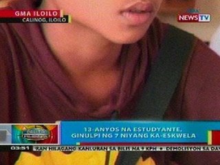BP: 13-anyos na estudyante, ginulpi umano ng 7 niyang kaeskwela