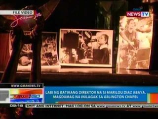 Labi ng batikang direktor na si Marilou Diaz Abaya, magdamag na inilagak sa Arlington chapel