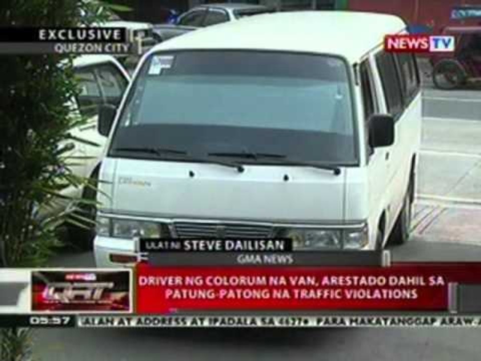 QRT: Driver ng colorum na van, arestado dahil sa patung-patong na traffic violations