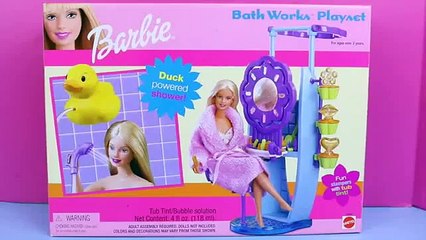 Frozen Elsa Doll BARBIE SHOWER Review Toys of the Barbie Bathworks Playset DisneyCarToys Barbie