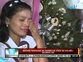 24 Oras: Batang nasaksak ng barbeque   stick ng kalaro, inilibing na