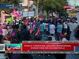 NTL: Peace caravan, galing Mindanao,   dumating na sa Maynila