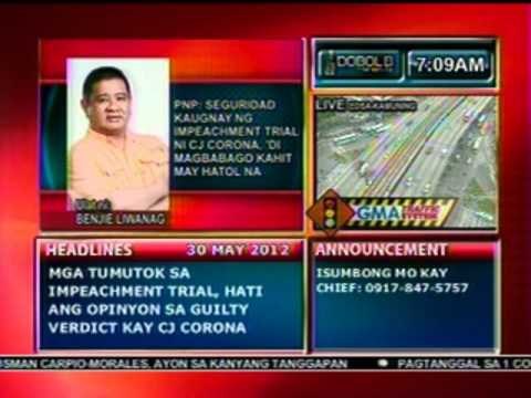 DB: PNP: Seguridad kaugnay ng Impeachment trial ni CJ Corona, 'di magbabago kahit may hatol na