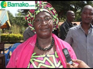 Mme Dicko Maimouna Dembélé lors de la remise des équipements aux structures du MEFPJCC