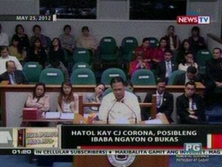 OC: Hatol kay CJ Corona, posibleng ibaba   ngayon o bukas