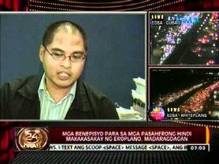 24oras: Mga benepisyo para sa mga pasaherong hindi makakasakay ng eroplano, madaragdagan