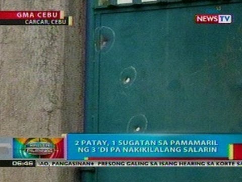 BP: 2 patay, 1 sugatan sa pamamaril ng 3 di pa nakikilalang salarin sa Cebu