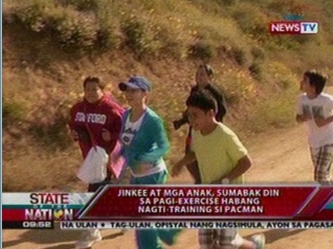 SONA: Jinkee at mga anak, sumabak din sa pagi-exercise habang nagti-training si Pacman