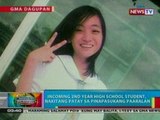 BP: Incoming 2nd year high school student,   nakitang patay sa pinapasukang   paaralan sa Dagupan