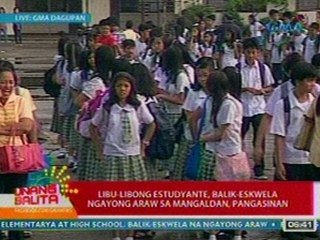 UB: Libu-libong estudyante, balik-eskwela ngayong araw sa Mangaldan, Pangasinan