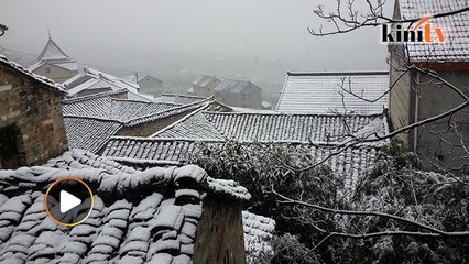 Beautiful Snow Scenery in East China's Zhejiang