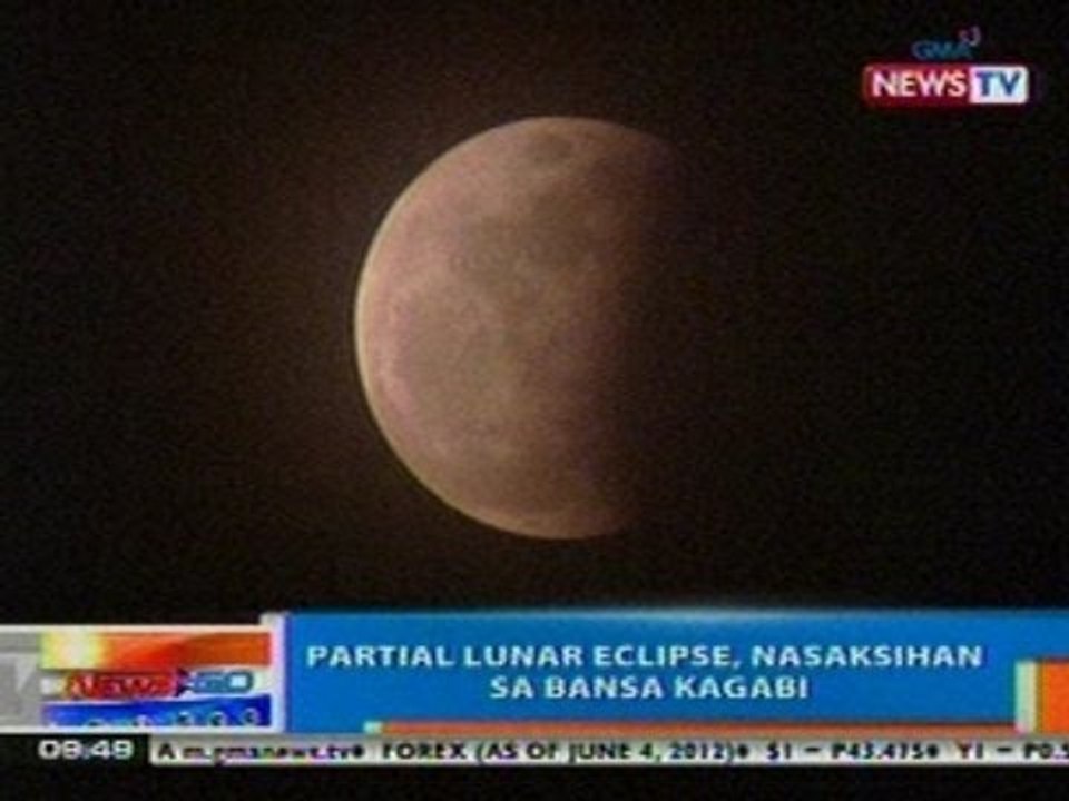 NTG: Partial Lunar Eclipse, nasaksihan sa bansa kagabi