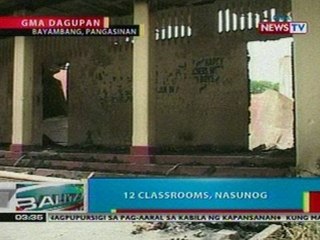 BP: 12 classrooms sa Pangasinan, nasunog