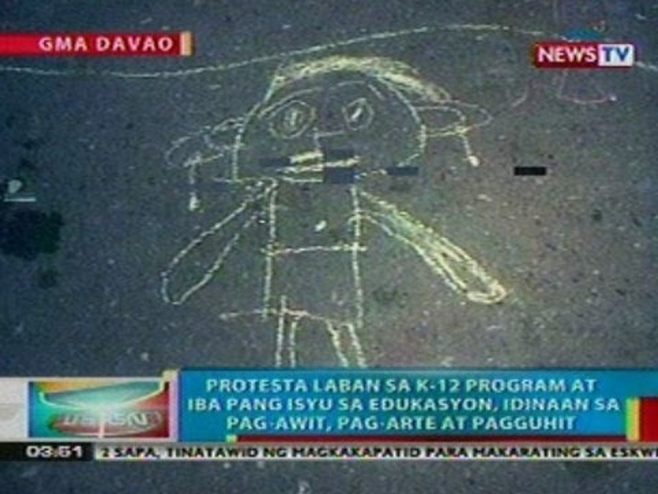 BP: Protesta vs K+12 program atbp isyu sa edukasyon, idinaan sa pag-awit, pag-arte at pagguhit