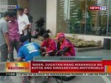 BT: Rider sa Pasig, sugatan nang mabangga   ng kotse ang sinasakyang motorsiklo