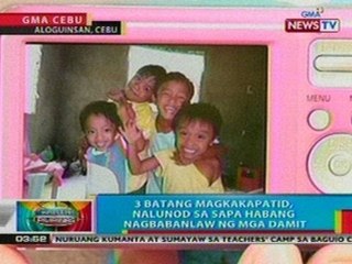 BP: 3 batang magkakapatid, nalunod sa sapa   sa Cebu habang nagbabanlaw ng mga   damit