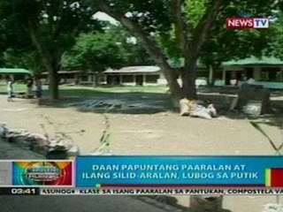 BP: Daan papuntang paaralan at ilang   silid-aralan sa Pangasinan, lubog sa   putik