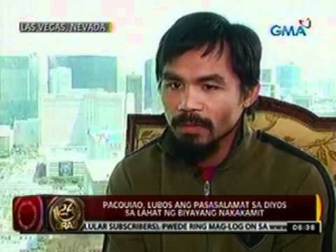 24oras: Pacquiao, lubos ang pasasalamat sa diyos sa lahat ng biyayang nakakamit