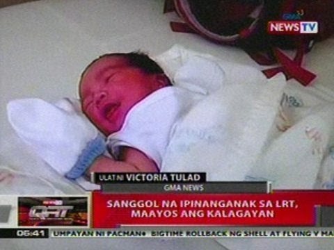QRT: Sanggol na ipinanganak sa lrt, maayos ang kalagayan