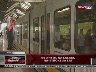 QRT: 64-anyos na lalaki, na-stroke sa LRT