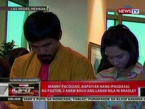 QRT: Pacman, napaiyak nang ipagdasal ng pastor, 2 araw bago ang laban nila Bradley