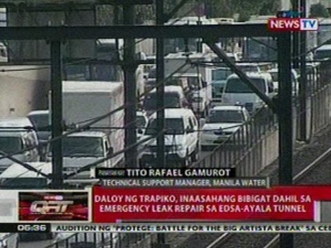 QRT: Daloy ng trapiko, inaasahang bibigat dahil sa emergency leak repair sa EDSA-Ayala tunnel