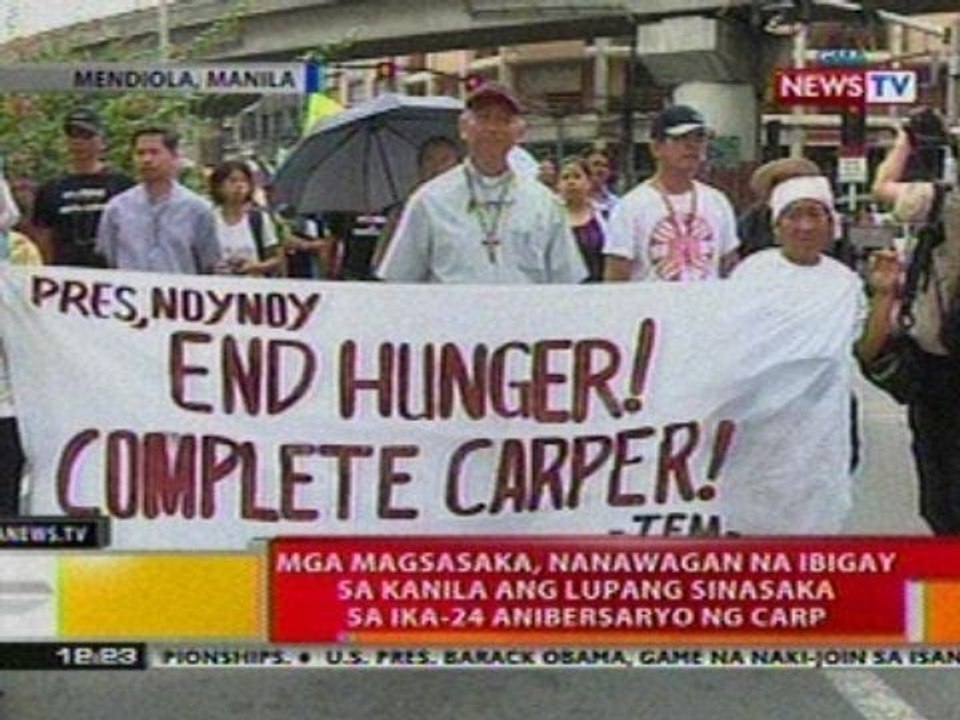 BT:  Mga magsasaka, nanawagan na ibigay ang lupang sinasaka sa ika-24 anibersaryo ng CARP