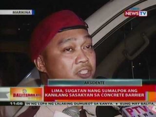 BT: Lima, sugatan nang sumalpok ang kanilang sasakyan sa concrete barrier (Marikina)