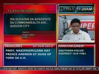 DB: 1 sugatan sa aksidente sa Commonwealth Ave., QC