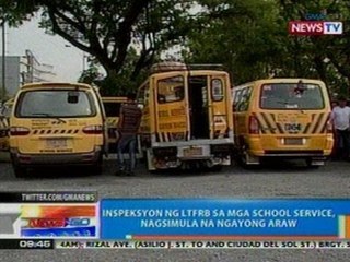 NTG: Inspeksyon ng LTFRB sa mga school service, nagsimula na ngayong araw