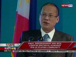 SONA: PNoy, makakaharap ang mga lider ng Britanya; Humarap din sa Filipino community