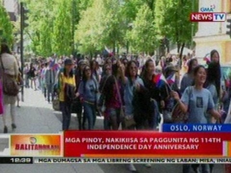 BT: Mga pinoy sa Oslo, Norway, nakiisa sa paggunita ng 114th Independence Day anniversary