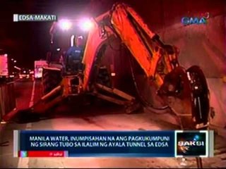 Manila water, inumpisahan na ang pagkukumpuni ng sirang tubo sa ilalim ng Ayala tunnel sa EDSA