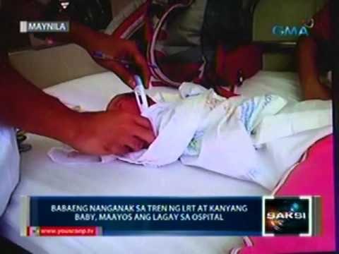 Saksi: Babaeng nanganak sa tren ng LRT at kanyang baby, maayos ang lagay sa ospital