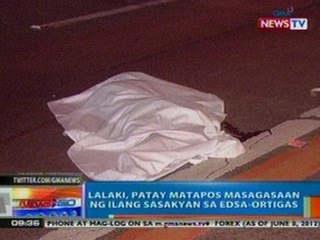NTG: Lalaki, patay matapos masagasaan ng ilang sasakyan sa EDSA-Ortigas