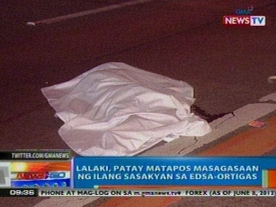 NTG: Lalaki, patay matapos masagasaan ng ilang sasakyan sa EDSA-Ortigas