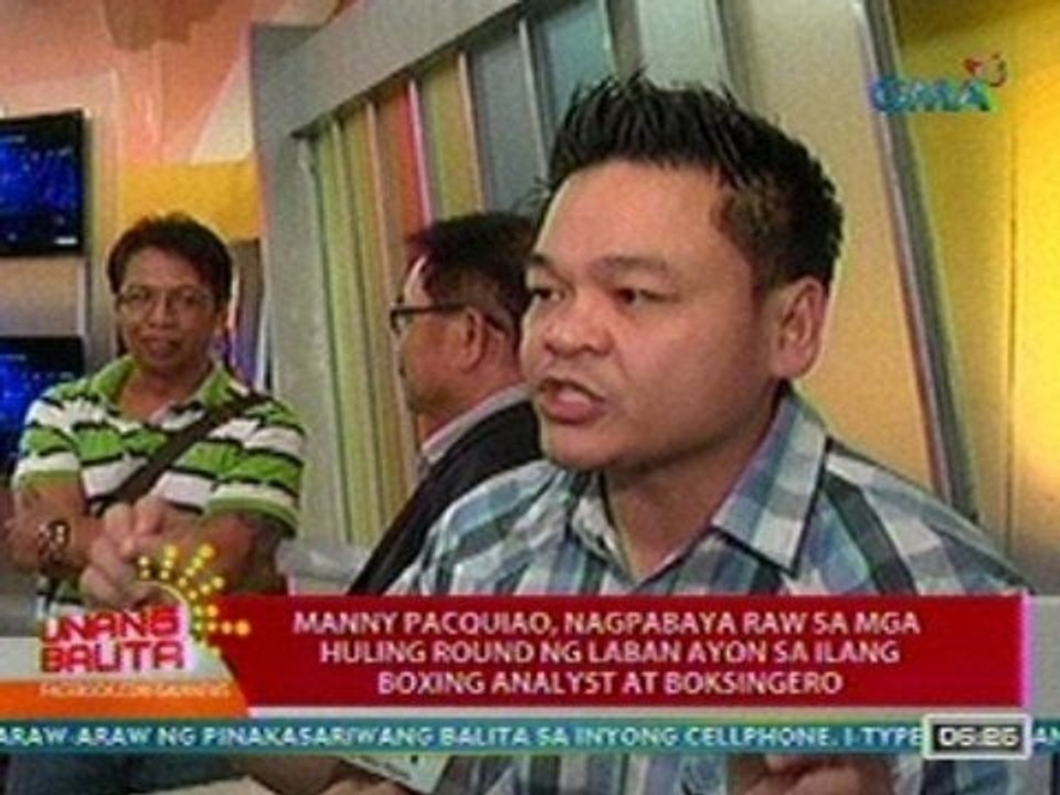 UB: Pacquiao, nagpabaya raw sa mga huling round ng laban ayon sa ilang boxing analyst at boksingero