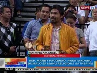 NTG: Rep. Pacquiao, nakatakdang dumalo sa isang religious gathering