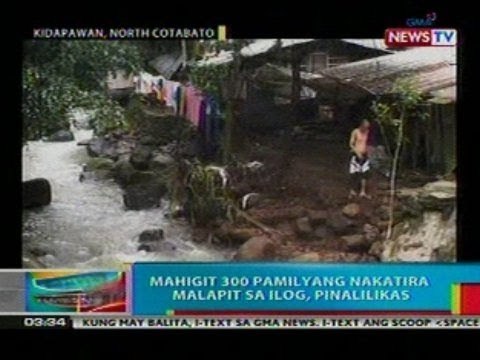 BP: Mahigit 300 pamilyang nakatira sa gilid ng ilog sa NCotabato, pinalilikas