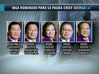 Saksi: Search for next chief justice