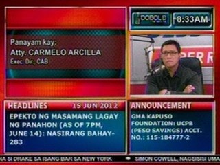 DB: Panayam ng 'DzBB' kay Civil Aeronautics Board Executive Director Atty. Carmelo Arcilla