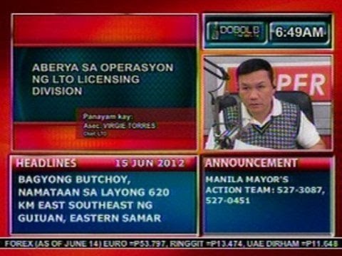 DB: Panayam kay Asec. Virgie Torres kaugnay ng aberya sa operasyon ng LTO Licensing Division