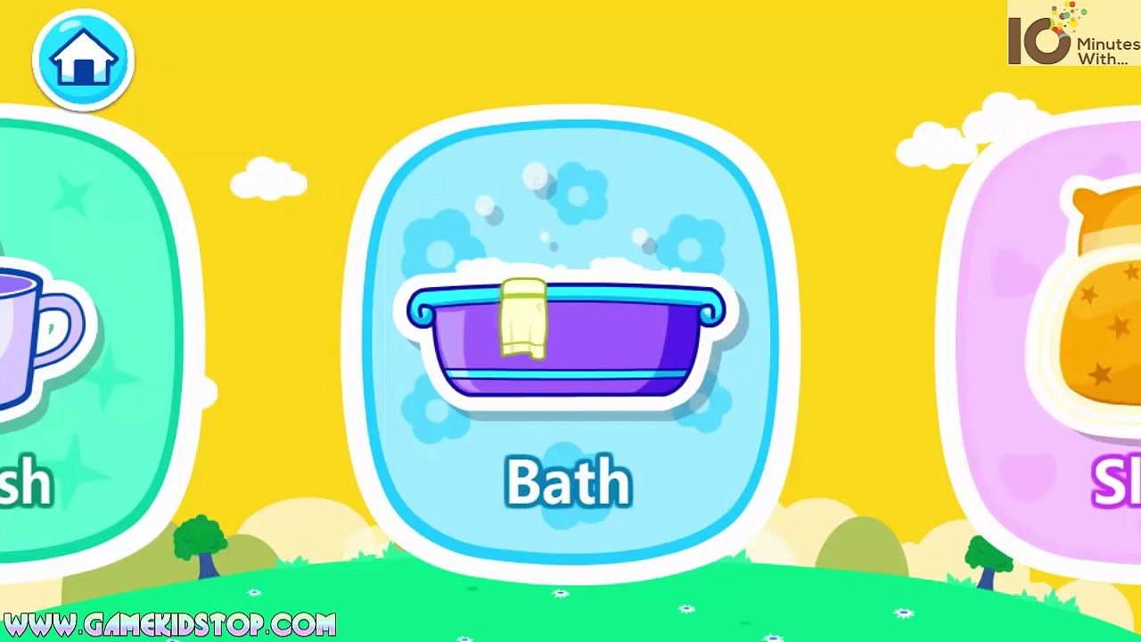 Learn bath What do babies - Baby Panda´s Daily Life Panda games Babybus