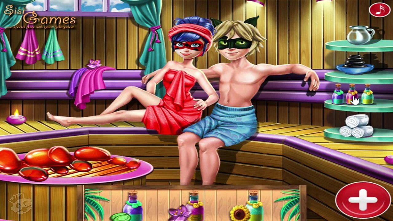 Miraculous Ladybug & Cat Noir Sauna Flirting - Game for Kids - Miraculous Ladybug Full Episode