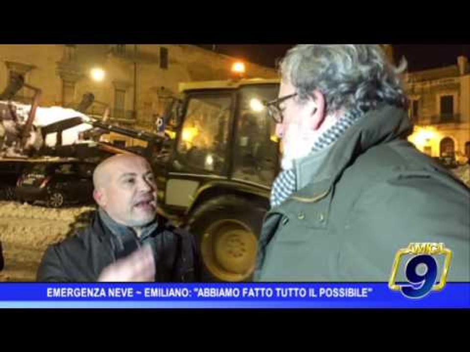 Emergenza neve, Emiliano: "abbiamo fatto tutto il possibile"