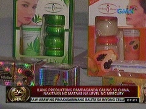 24 Oras: Ilang produktong pampaganda galing China, nakitaan ng mataas na level ng mercury
