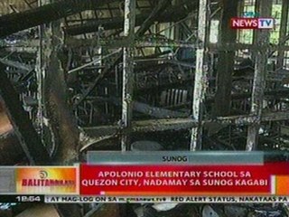 BT: Apolonio Elem. School sa QC, nadamay sa sunog kagabi