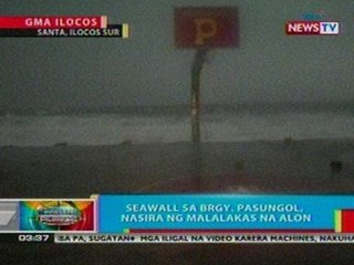 BP: Seawall sa Brgy. Pasungol sa Ilocos Sur, nasira ng malalakas na alon