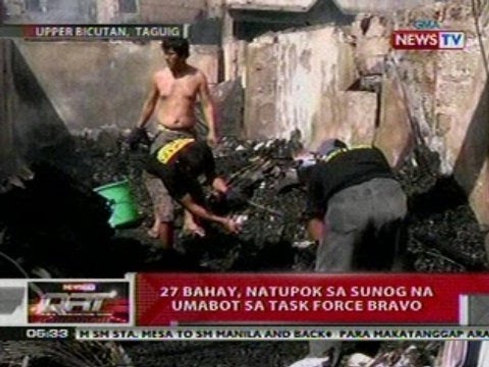 QRT: 27 bahay sa Taguig, natupok sa sunog na umabot sa task force bravo